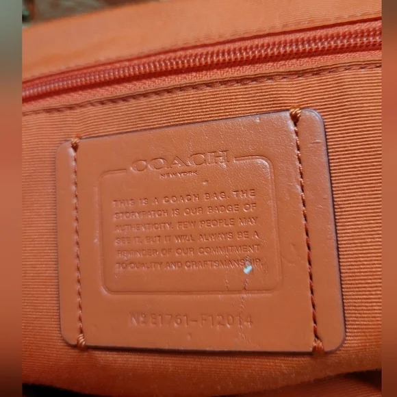 Authentic Coach Billie Backpack F12014 - Camel EUC - Picture 9 of 13